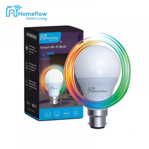 Homeflow Bec inteligent LED Wireless B-5006, B22, 9W(60W), 806lm, RGB, Control de pe telefonul mobil