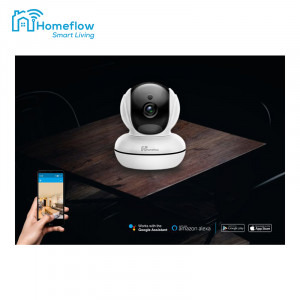 Homeflow Camera de supraveghere wireless rotativa C-6001, Detectie miscare, Inregistrare, Control de pe telefonul mobil