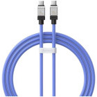 Cablu de date / adaptor Baseus Coolplay, USB-C Male la USB-C Male, 100W, 1 m, Blue