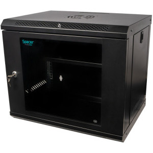 Spacer SPCW-9U-400-GR-02 9U, Wall mount, 500 x 400 mm, Glass door, Gri