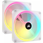 Ventilator Corsair iCUE LINK QX140 RGB 140mm Starter Kit White Two Fan Pack