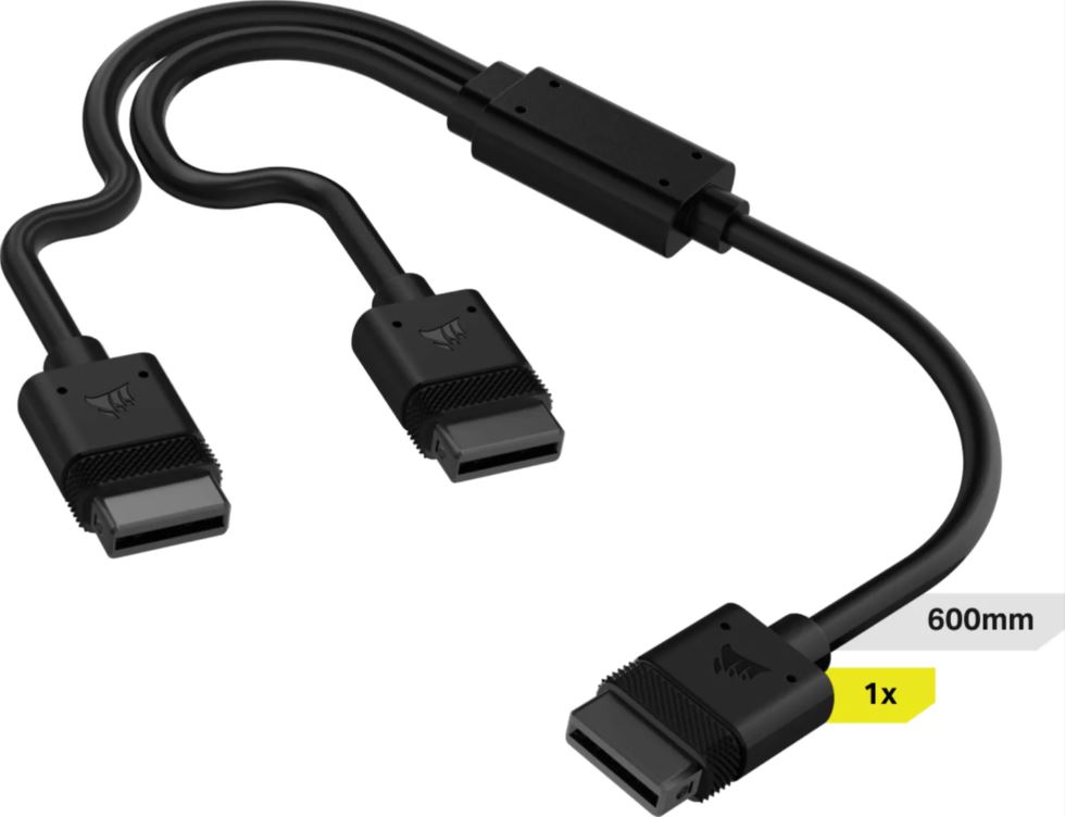 Accesoriu ventilatoare / radiatoare Corsair Cablu iCUE LINK Y-Splitter 600mm Black