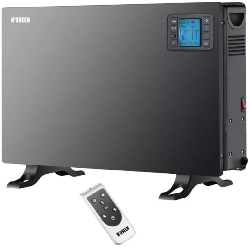 Noveen Radiator electric CH7100, 2000 W, 3 trepte, Termostat reglabil, Telecomanda