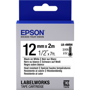 Consumabil Epson Banda etichete LK-4WBH 12 mm Black on White