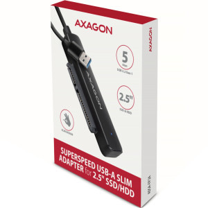 AXAGON 1x USB Tip C 3.2 Male - 1x SATA-III 2.5 inch HDD/SSD Female, 0.2 m, negru
