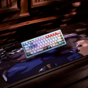 QwertyKey 61 Pro Western RGB Blue Liniar Prelubrifiat V2 Switch Mecanica
