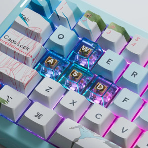 QwertyKey 61 Pro Western RGB Blue Tactil Prelubrifiat V2 Switch Mecanica