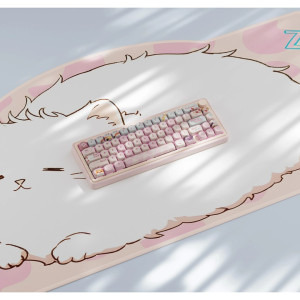 QwertyKey 65 Pro Bliss RGB Pink Liniar Prelubrifiat V2 Switch Mecanica
