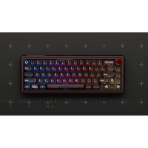 QwertyKey 65 Pro Dracula RGB Red Tactil Prelubrifiat V2 Switch Mecanica