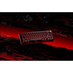 QwertyKey 65 Pro Dracula RGB Red Tactil Prelubrifiat V2 Switch Mecanica