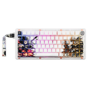 QwertyKey 75 HE Striker Hall Effect RGB White Magnetic Switch Mecanica