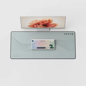 QwertyKey 75 Pro V2 RGB White Liniar Prelubrifiat V2 Switch Mecanica