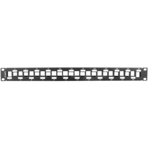 Lanberg Patch panel 19 inch 24 Porturi 1U Blank Keystone, Negru PPKS-1224-B