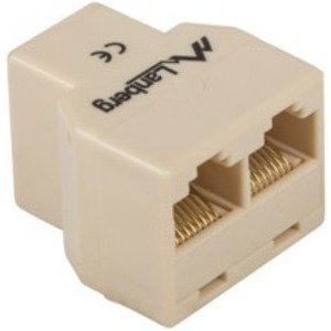 Lanberg Cupla RJ45 1 la 2, Maro AD-RJ45-2RJ45-OU