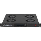 Lanberg AK-1503-B Panou de ventilatie 19", 1U, 4 ventilatoare cu LCD si termostat, Negru