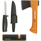 Fiskars Topor X5-XXS + Cutit utilitar K40 + Dispozitiv pentru ascutit topoare si cutite XSharp