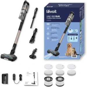 Levoit 300 Plus, vertical, 240W, 0.75L, Negru/Gri