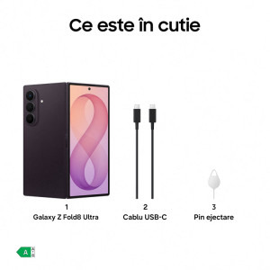 Samsung Galaxy Z Fold 8 Ultra, 512GB, 12GB RAM, Dual SIM, 5G, 5-Camere, Violet Shadow