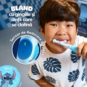 Oral-B Set 2x Periute de dinti electrice iO2 & iO Kids Disney Stitch Negru & Albastru + Trusa de calatorie