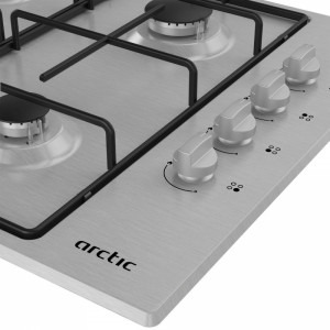 Arctic ARGW64123SX, Gaz, 4 arzatoare, Aprindere integrata, Wok, Inox