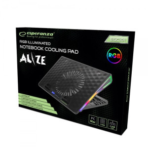 Esperanza Gaming laptops, 15.6 inch Alize, ventilator 180 mm, iluminare LED RGB