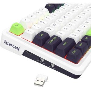 Redragon Eisa Max Alb-Verde RGB Switch-uri Mint Mambo Mecanica