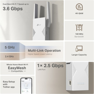 TP-LINK 2.5Gigabit RE235BE Dual-Band WiFi 7