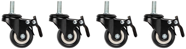 Accesoriu cabinet Lanberg Set 4x roti cu frana integrata AK-1601-B