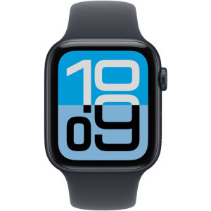 Apple Watch SE 3 (2025), GPS, 44mm Aluminium Midnight cu Midnight Sport Band - M/L