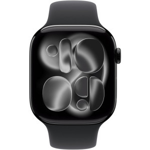 Apple Watch Series 11, GPS, 46mm Carcasa Aluminium Jet Black, Black Sport Band - S/M