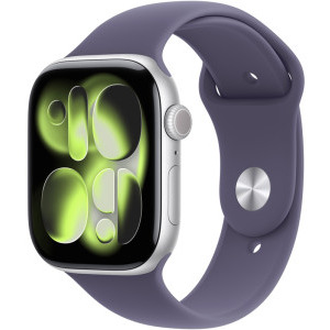 SmartWatch Apple Watch Series 11, GPS, 46mm Carcasa Aluminium Silver, Purple Fog Sport Band - M/L