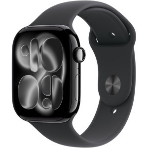SmartWatch Apple Watch Series 11, Cellular, GPS, 42mm Aluminium, Jet Black, Black Sport Band - M/L