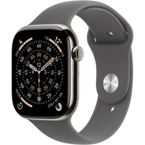 SmartWatch Apple Watch Series 11, Cellular, GPS, 42mm Carcasa Natural Titanium, Stone Grey Sport Band - M/L
