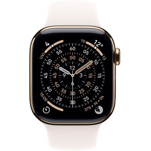 Apple Watch Series 11, Cellular, GPS, 42mm Carcasa Gold Titanium, Light Blush Sport Band - S/M