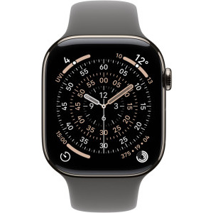 Apple Watch Series 11, Cellular, GPS, 46mm Carcasa Natural Titanium, Stone Grey Sport Band - S/M