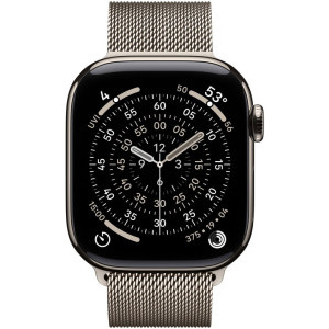 Apple Watch Series 11, Cellular, GPS, 46mm Carcasa Natural Titanium, Natural Milanese Loop - S/M