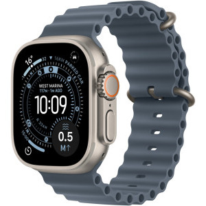 SmartWatch Apple Watch Ultra 3, Cellular, 49mm Carcasa Natural Titanium, Anchor Blue Ocean Band