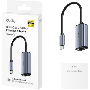 CUDY UE25C 1.0 1x USB-C Male - 1x 2.5G RJ45 Female