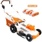 Ruris Masina de tuns iarba pe acumulator rxi4344e Power Alfa Up, 2x 20 V, latime taiere 43 cm, inaltime taiere 25-75 mm, sac colector 50 L