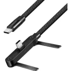 Cablu de date / adaptor Logilink CU0450 USB-C Male la USB-C Male, 240 W, 1.5 m, Suport integrat, Black