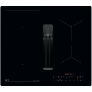 AEG TT64CB00CB, Inductie, 4 zone de gatit, Hota integrata, Bridge, PreciseHeat, 60 cm, Negru