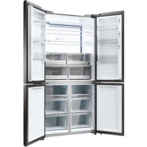 Haier HCW9919FSGB, 586 L, Clasa F, Total No Frost, Inverter, Switch Zone, Air Surround, Humidity Control System, My Smart Home, Control electronic, 190 cm, Negru