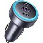 Incarcator auto Ugreen EC307, 2x USB-C, 1x USB, 30 W, Grey
