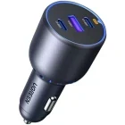 Incarcator auto Ugreen EC703, 2x USB-C, 1x USB, 75 W, Grey