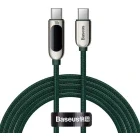 Cablu de date / adaptor Baseus Display, USB-C Male la USB-C Male, 100 W, 2 m, Green