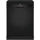 Masina de spalat vase Amica DFM66C8EOiBD, 14 seturi, 7 programe, Clasa C, OpenDry, AquaStop, 60 cm, Negru
