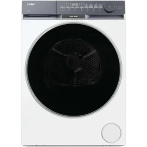 Haier HD80-CQ387U1-S, Pompa de caldura, 8 kg, Clasa C, Inverter, hOn, Iluminare interioara, Alb