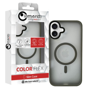 Lemontti Capac protectie spate Hybrid MagSafe Grey pentru iPhone 16 Plus
