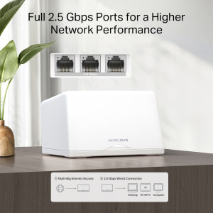 MERCUSYS 2.5Gigabit HALO H47BE Tri-Band WiFi 7 2buc