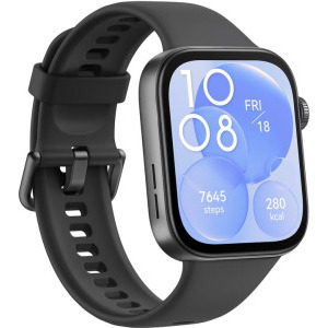 Huawei Watch FIT 3 Black Body with Black Fluoroelastomer Strap